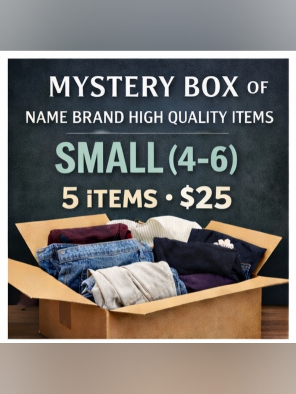 Mystery Box - Small (4-6) 5 Items $25 - Wardrobe Refresh Or Resel